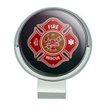 GRAPHICS & MORE Firefighter Fire Rescue Maltese Cross Golf Hat Clip with Magnetic Ball Marker