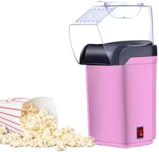 DRUMSTONE(𝐍𝐄𝐖 𝐖𝐈𝐓𝐇 𝟏9 𝐘𝐄𝐀𝐑𝐒 𝐋𝐈𝐌𝐈𝐓𝐄𝐃 𝐖𝐀𝐑𝐑𝐀𝐍𝐓𝐘) Pink PM1200 Popcorn Maker – Stylish & Efficient Machine for Quick, Fresh Popcorn at Home, Parties & Movie Nights