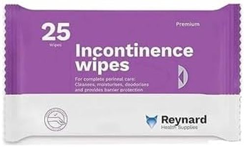 Reynard Health Supplies Incontinence Adult Wipes - Pack of 1 - White - RHS103-33 x 22 cm - 25 Wipes Per Pack