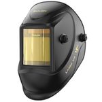 TOOLIOM Welding Helmet, True Color Auto Darkening 1/1/1/1 Large Viewing 3.94"x 3.27" Welder Mask Hood with Weld/Grind/Cut Mode for TIG MIG/MAG MMA Plasma Grinding