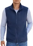 COOFANDY Mens Fleece Vest With Pockets Polar Fleece Vests Zippered Vest Jacket Casual, Ocean Blue, Medium