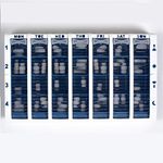 Blue Pivotell Weekly Pill Organiser - 7 Day (28 compartments / 4 doses a Day) Pill Storage with an Innovative Easy to Open Roller Shutter for Those with Arthritis, Parkinson's and weak Hands