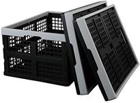 Gitany 3-Pack Collapsible Crates For Storage, Foldable Plastic Crate Basket