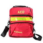 Milisten First Aid Bag Empty Travel Rescue Defibrillator Pouch AED Medical Bag First Responder Storage Survival Trauma Emergency Backpack for Hiking Camping (Red)