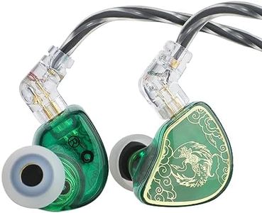 Linsoul TANGZU Wan’er S.G HiFi 10mm Dynamic Driver PET Diaphragm in-Ear Earphone with Ergonomic Shape, Detachable 2Pin OFC Braided Cable for Audiophile Musician DJ Stage (Green, with Mic)