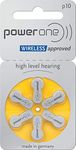 Power One P10 Hearing Aid Battery, 60 Pieces (Multi Color)