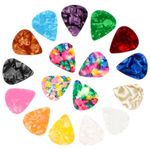 60 Pack Guitar Picks Plectrums 0.46 0.71 0.96 mm Electric Guitar Picks Includes Thin Medium Heavy Thickness Variety Colorful Celluloid Plectrums Thickness for Acoustic Guitar,Ukulele,Bass