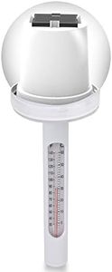 Pyle Floating Pool Thermometer with Solar Powered LED Light – Wireless Waterproof Temperature Sensor for Hot Tub, Spa, Pond, Jacuzzi, Aquarium – Auto-Charging, Easy Read Display, Indoor Outdoor Use