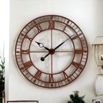 Vintage Clock Hand-Crafted Extra Large Wall Clock/Copper Colour / 36 Inch (90 CM's)