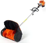 43CC 2-Stroke Gas Powered Snow Shovel, Snow Thrower with 10-Inch Adjustable Directional Plate, 2.0 HP Cordless Hand Held Snow Blower for Driveway, Steps and Walkways