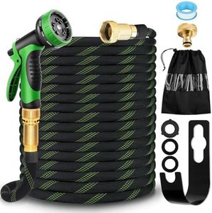 Tuyau d'Arrosage Extensible 15m Léger - 10 Modes de Pulvérisation, Raccords en Cuivre Antifuite | Pour Jardin, Lavage Voiture, Animaux Domestiques