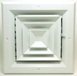 HVAC Vent Cover - 4 Way Supply Grille - Duct Cover & Diffuser (6" X 6" 4-Way)