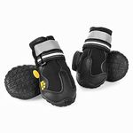 Faankiton 4PCS Dog Boots Waterproof Dog Shoes with Reflective Straps and Sturdy Anti-Slip Sole for Medium and Large Dogs Outdoor (5#)