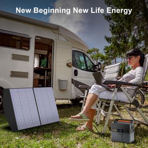 ALLPOWERS Portable Power Station 300W 288Wh – Solar Generator with 100W Foldable Panel for Camping, Travel, Emergency Backup