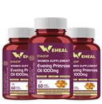 Weheal Evening Primrose Oil 1000MG- Women's Health (60 Softgel Capsules)-Pack of 3