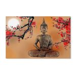 Jigsaw Puzzle 1000 Pieces，Flowers And Buddha Zen Images，Large Family Puzzle Game Artwork for Adults Teens（50x70cm）-D85