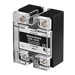 Heschen Single Phase DC/AC Solid State Relay, SSR-10DA, Input 4-32VDC, Output 24-480VAC, 10A 50-60Hz