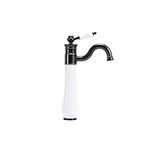 QRQFTNHB Bathroom Sink Faucets Brass Ceramic Bathroom Faucet Sink Sprayer Bathroom Sink Taps Kitchen Faucet with Sprayer Touch On Bathroom Sink Faucets Hot and Cold Faucet (Color : Black)