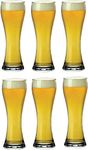 TAGROCK Tall Large Glass Beer Mug for Juice, Cocktail Tumbler Mug, 545ml, Set of 6