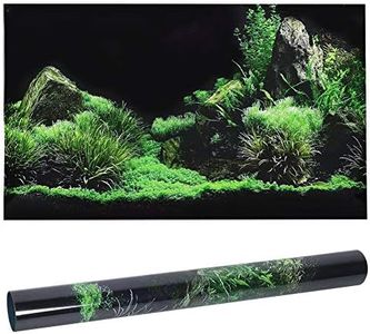 Joyzan Aquarium Background, Fish Tank Decorations Pictures 3D Effect Pvc Adhesive Underwater World Wallpaper Backdrop Sticker Poster Cling Decals Image Decor Seafloor Water Aquatic Plant Grass Pattern