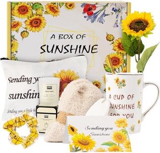 TOYIYAR Birthday Gifts for Women, Get Well Soon Gifts, Sunflower Gifts, Sending You Sunshine, Unique Relaxation Gifts Box for Best Friend, Thinking of You Gifts