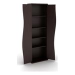 Atlantic Venus Media Storage Cabinet – Compact Space-Saving Design, Holds up to 198 CDs, or 88 DVDs or 108 Blu-Rays, Magnetic-Latch Doors to Protect Contents, PN 83035729 in Espresso
