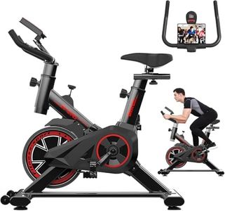 Forubar Exercise Bike, Stationary Bikes for Home, Ultra-Quiet Indoor Spin Bike with Heart Rate Monitoring & Smart Fitness App & Digital Display & 350 lbs Capacity
