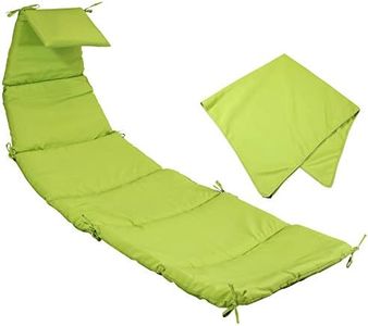 Sunnydaze Outdoor Hanging Lounge Chair Replacement Cushion and Umbrella Fabric - Apple Green