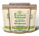 Quercetin 500mg Capsules 98% Extract 120 Vegetarian Capsules, 100% Natural - NO Chemicals or SYNTHEIC FILLERS OR Binders