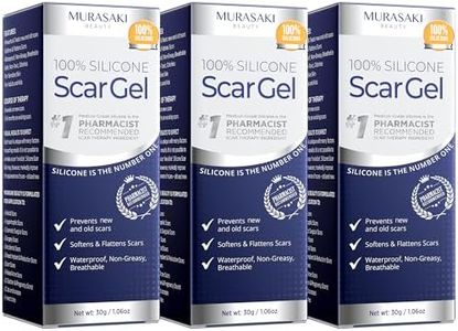 100% Silicone Scar Gel 3-Pack – 3 x 1.06oz Scar Cream for Long-Term Scar Care – C-Section, Surgery, Acne, Keloids, Burns – Fades Old & New Scars Fast