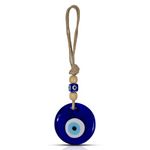 VKORA Handmade Turkish Evil Eye Hanging with White Color Beads for Home Shop Office 6 CM Diameter