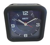 Unity Square Beep Alarm Clock-49021, Blue & Black, 9.5 x 9.5 x 4.5 cm