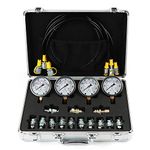 IMELBUFF Hydraulic Pressure Test Kit 10/25/40/60MPa Hydraulic Pressure Gauge Kit with 13 Fittings Hydraulic Tester Coupling for Excavator Construction Machinery Pressure Test Kit with 2 Years Warranty