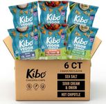 Kibo Veggie Chips Trial Pack - 7g Plant-Based Protein, Sea Salt, Hot Chipotle & Sour Cream & Onion - Gluten & Dairy-Free, Vegan, Non-GMO - 6 Pack