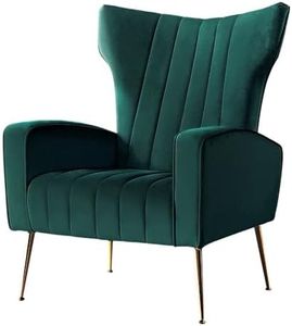 Artiss Armchair Velvet Green Recliner Lounge Dining Chairs Sofa Nursing Occasional Seat Reading Seating Armchairs Home Living Room Bedroom Furniture, with Extra Wide Back Design