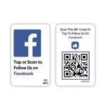 Facebook NFC Card | Along with QR Code | Boost Facebook with Tap or Scan | Pre-Configured PVC Card