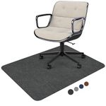 Placoot Desk Chair Mat for Hardwood Floor Corduroy Surface 55"x35" Office Chair Mat for Rolling Chairs,Large Anti-Slip Backing Under Desk Low-Pile Office Rug Floor Mat for Office/Home