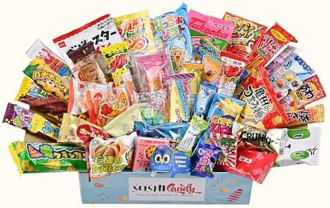 40 Japanese Candy & snack box and other popular sweets (Colorful Gift Box)