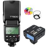 Godox TT600 HSS 1/8000S 2.4G Wireless GN60 Flash Speedlite Built in Godox X System Receiver with X2T-C Trigger Transmitter Compatible with Canon Camera