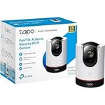 TP-Link Tapo 2K QHD Pan/Tilt Indoor Security WiFi Camera, 360° Panoramic View, Human & Pet AI Detection, Night Vision w/Starlight Sensor, Physical Privacy Mode, Works w/ Alexa & Google (Tapo C225)