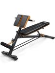 FitGoods Multi-Functional Adjustable Weight Bench for Full Body Workout, Hyperextension Bench, Roman Chair, Adjustable Ab Sit Up Bench, Abdomen Core and Comprehensive Glute Training, Load 880LBS