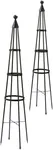 Achla Garden Obelisks, Graphite Colored, 61.5", Pack of 2