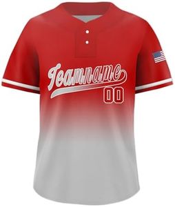 Custom Baseball Jersey Personalized Team Uniforms with Your Name and Number for Women Men Youth Baseball Shirts