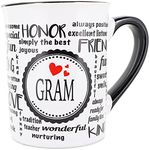 Cottage Creek Gram Gifts, Gram Mug, 16oz. Ceramic Granm Large Coffee Mug, Gram Gifts for Grandma, Grandma Mug, Grammy