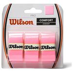 Wilson Tennis Racquet Pro Over Grip, Pink, Pack of 3