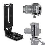 L Shape Camera Bracket Video Vertical Shooting Quick Release Plate L Stand with 1/4 Inch Screw for DSLR Cameras