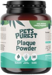 Pets Purest Poudre Dentaire pour Chien et Chat 185g. Nettoyage des Dents Plaque Off Chat et Chien Dentifrice Poudre. 100% Naturel Combat la Plaque Dentaire, Formation de tartre et la Mauvaise haleine