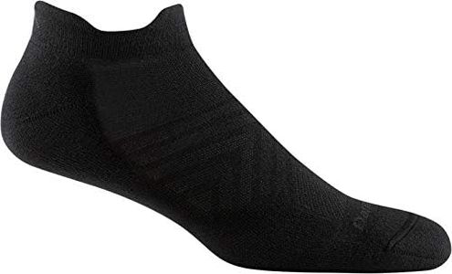 Darn Tough Men's Run Coolmax No Show Tab Ultra-Lightweight with Cushion - Coolmax Socks for Running - 6 Pack Special, Black, Large