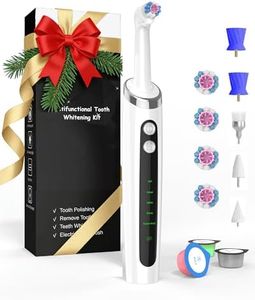 Tooth Polisher with 5 3D White Replacement Brush Heads and 5 Replacement Polish Heads