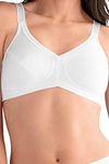 Amoena Women's Rita Wire-Free with Coolmaxa Pockets Bra, White, 34B